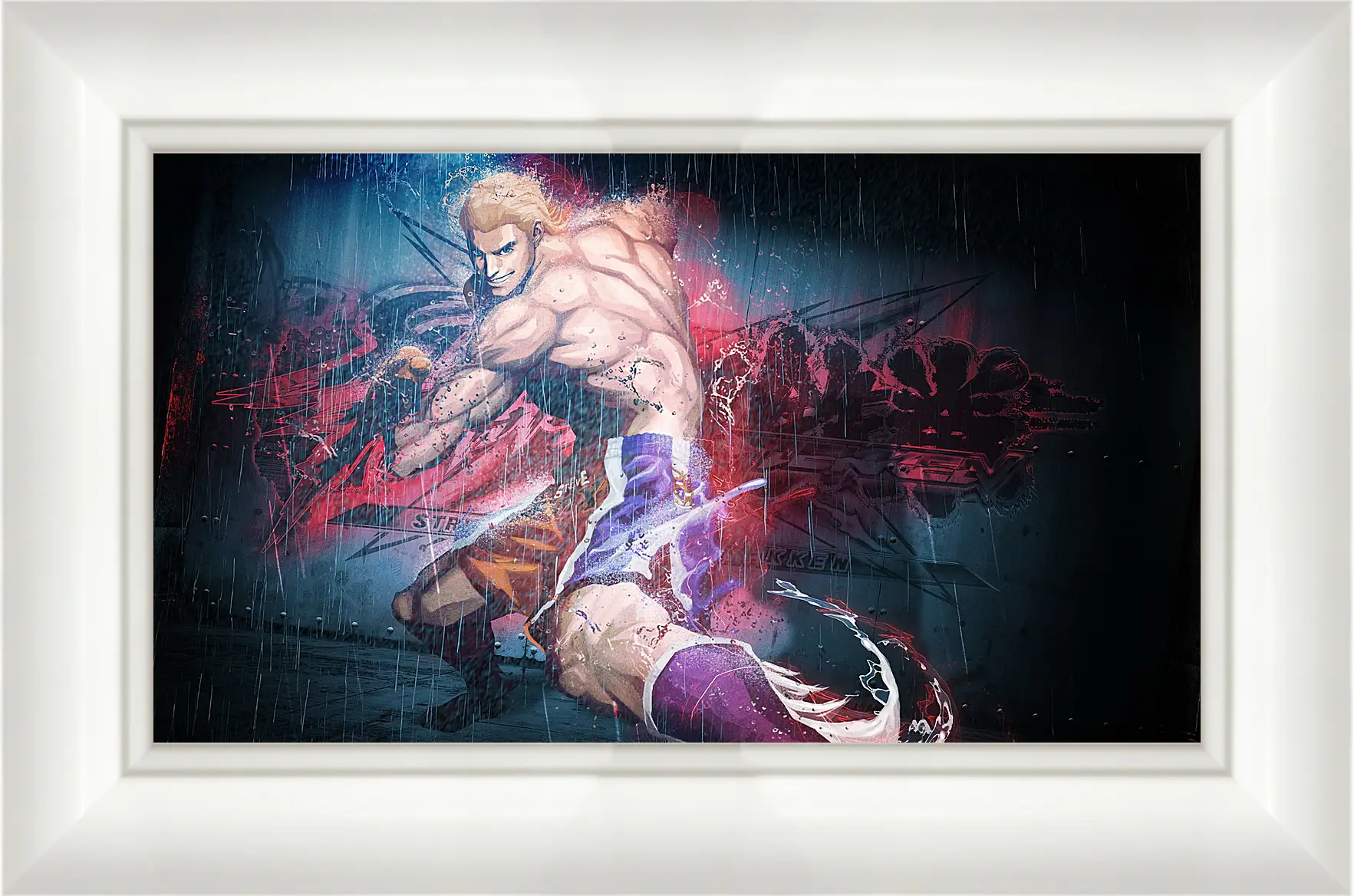 Картина в раме - street fighter x tekken, steve fox, rain
