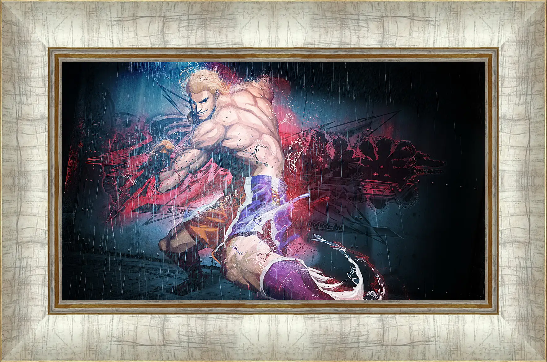 Картина в раме - street fighter x tekken, steve fox, rain
