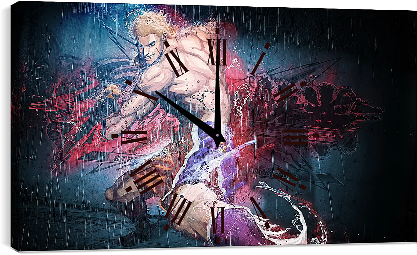 Часы картина - street fighter x tekken, steve fox, rain
