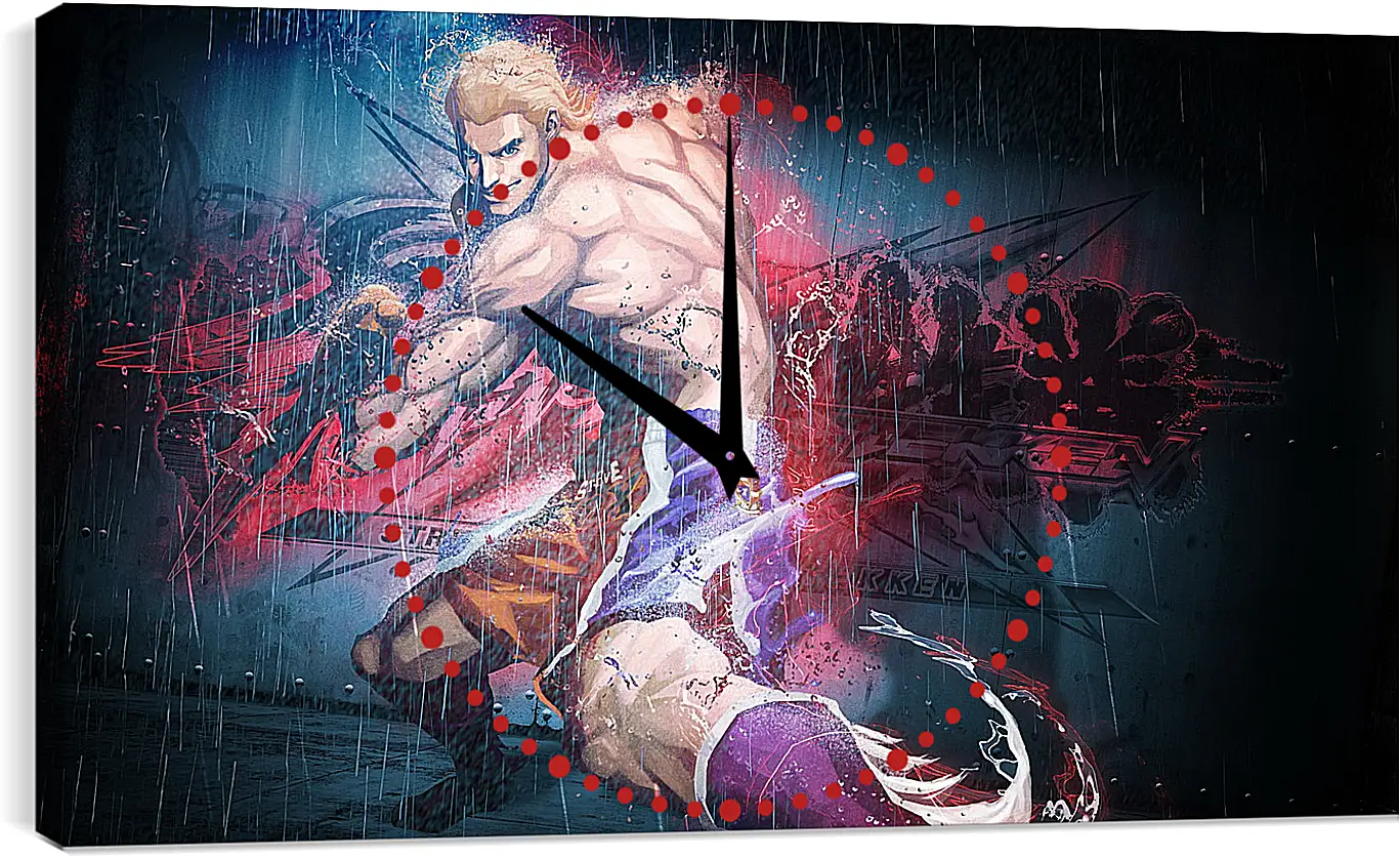 Часы картина - street fighter x tekken, steve fox, rain

