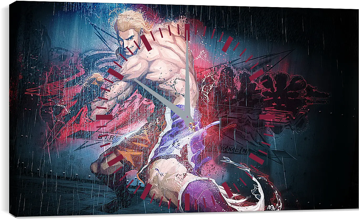 Часы картина - street fighter x tekken, steve fox, rain
