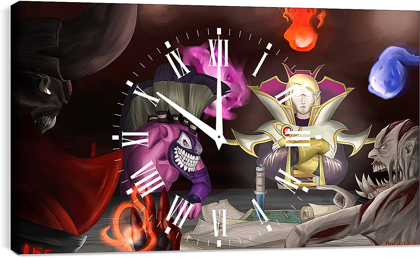 Часы картина - dazzle, dota 2, battle plans
