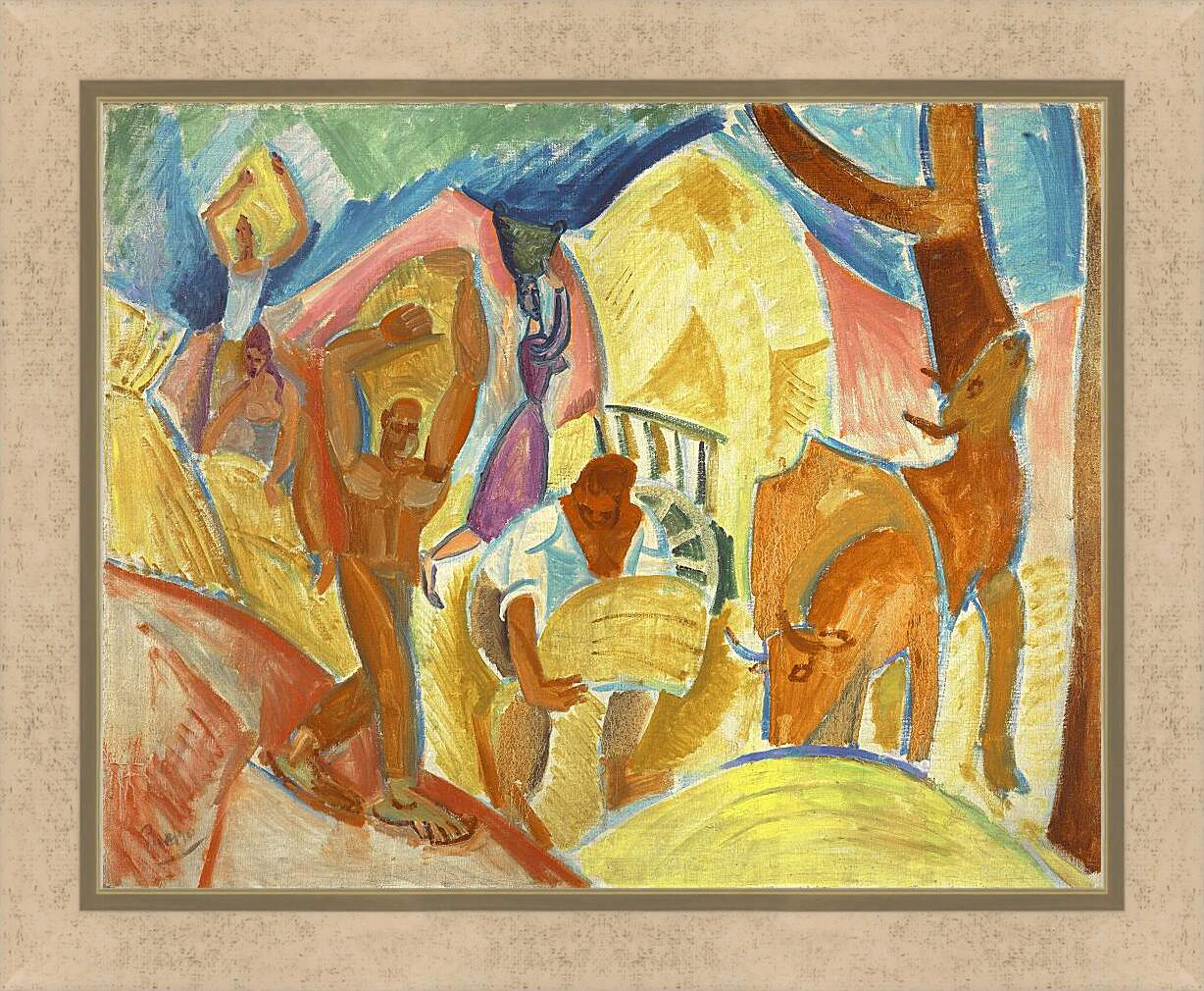 Картина в раме - Жнецы. Пабло Пикассо
