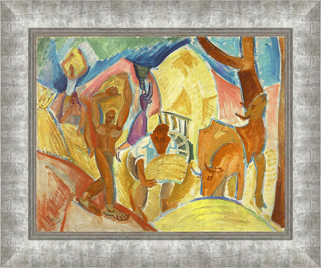Картина в раме - Жнецы. Пабло Пикассо
