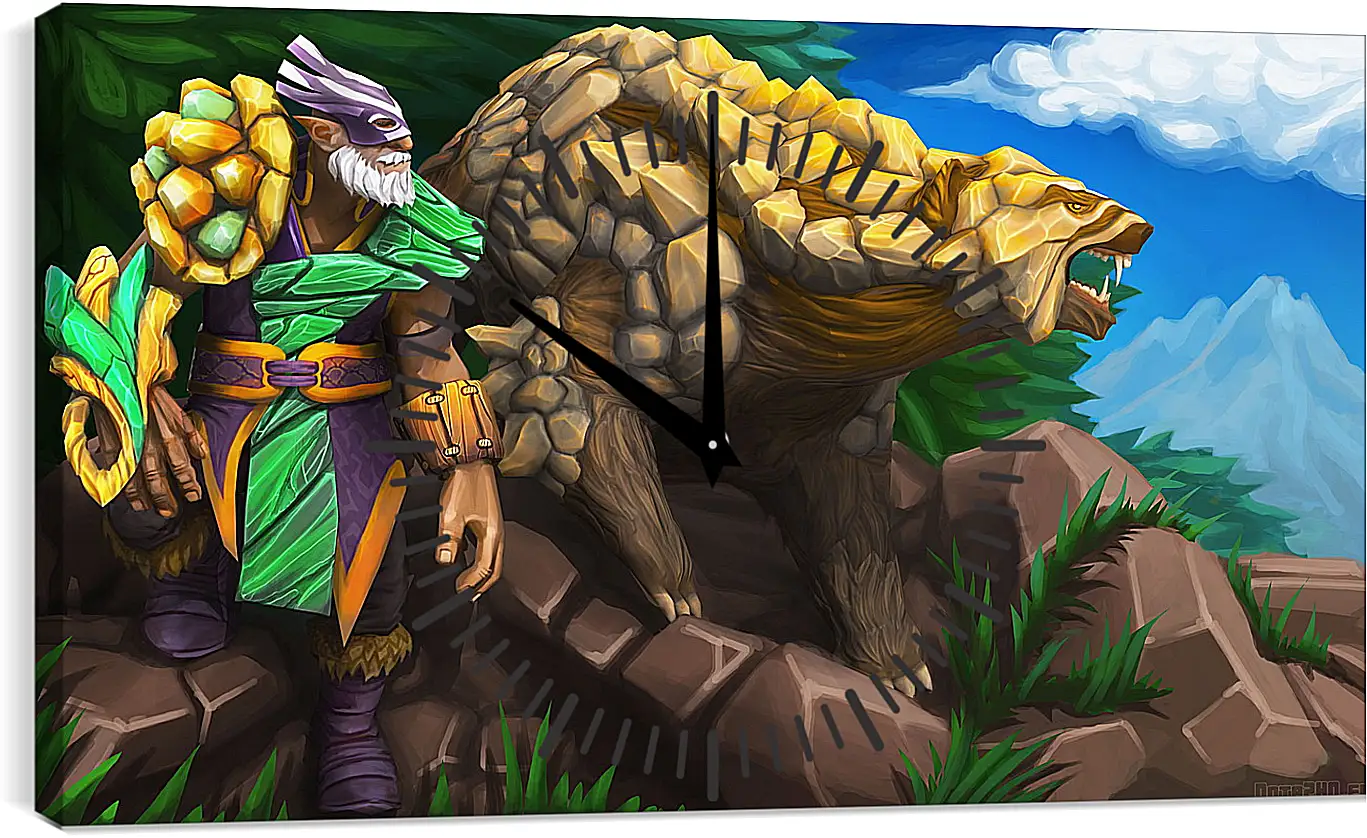 Часы картина - lone druid, dota 2, art
