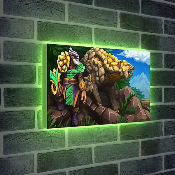 Лайтбокс световая панель - lone druid, dota 2, art
