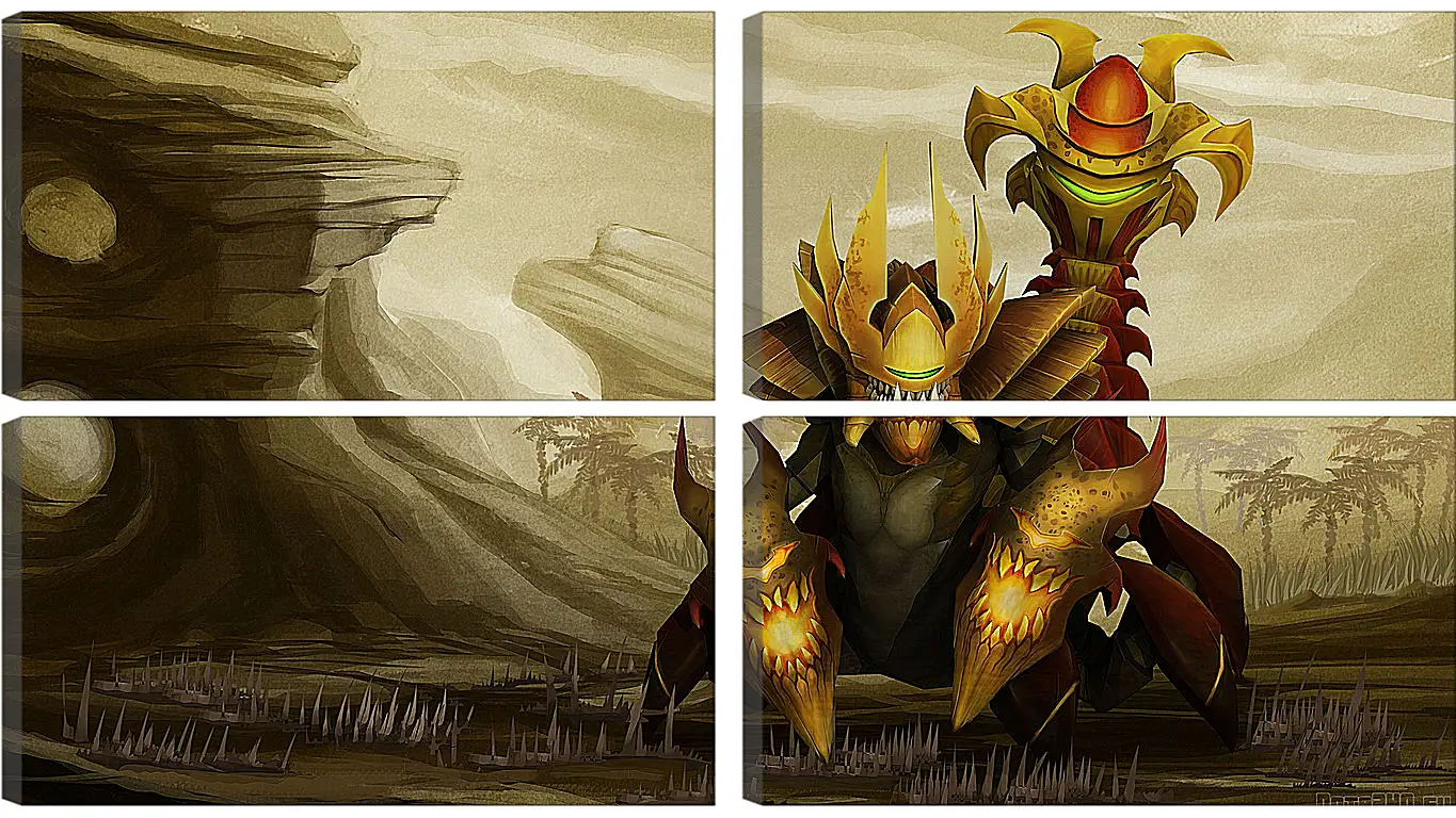 Модульная картина - sand king, dota 2, art
