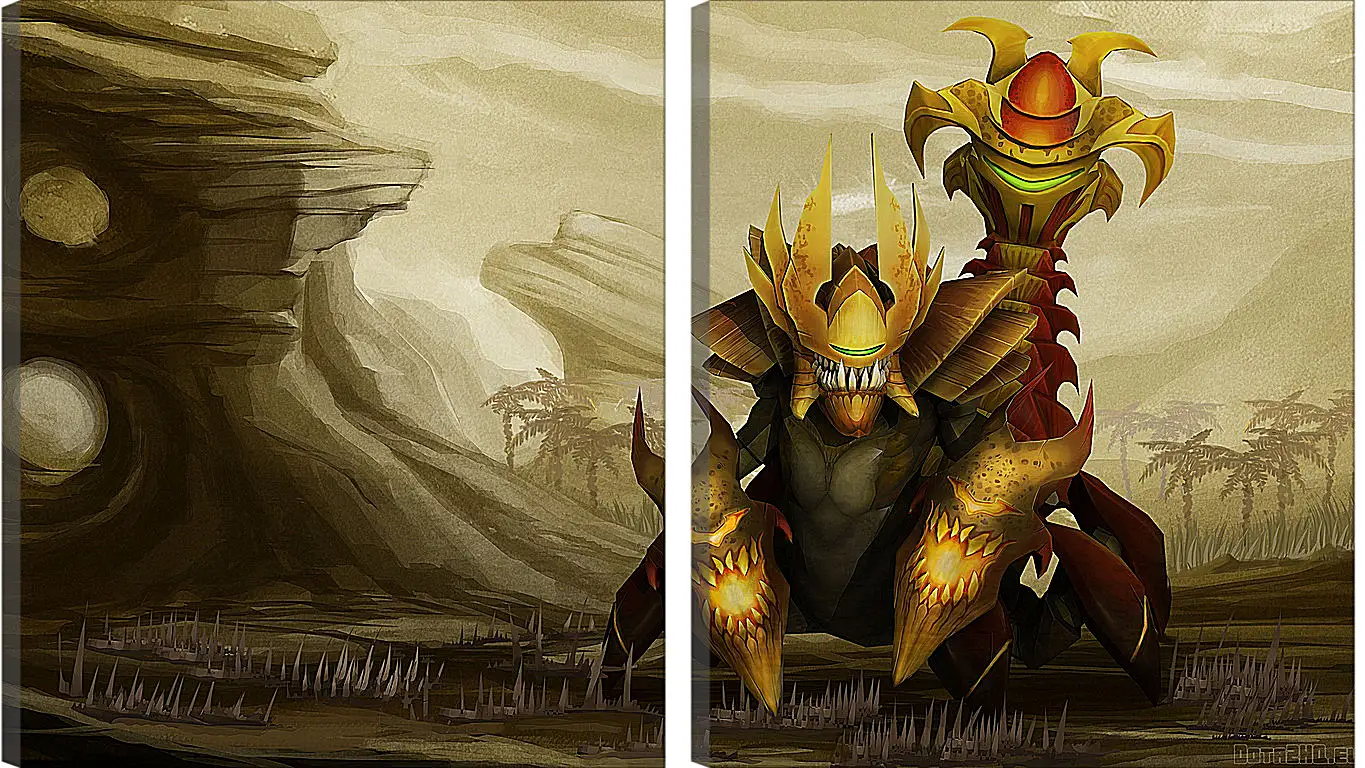 Модульная картина - sand king, dota 2, art
