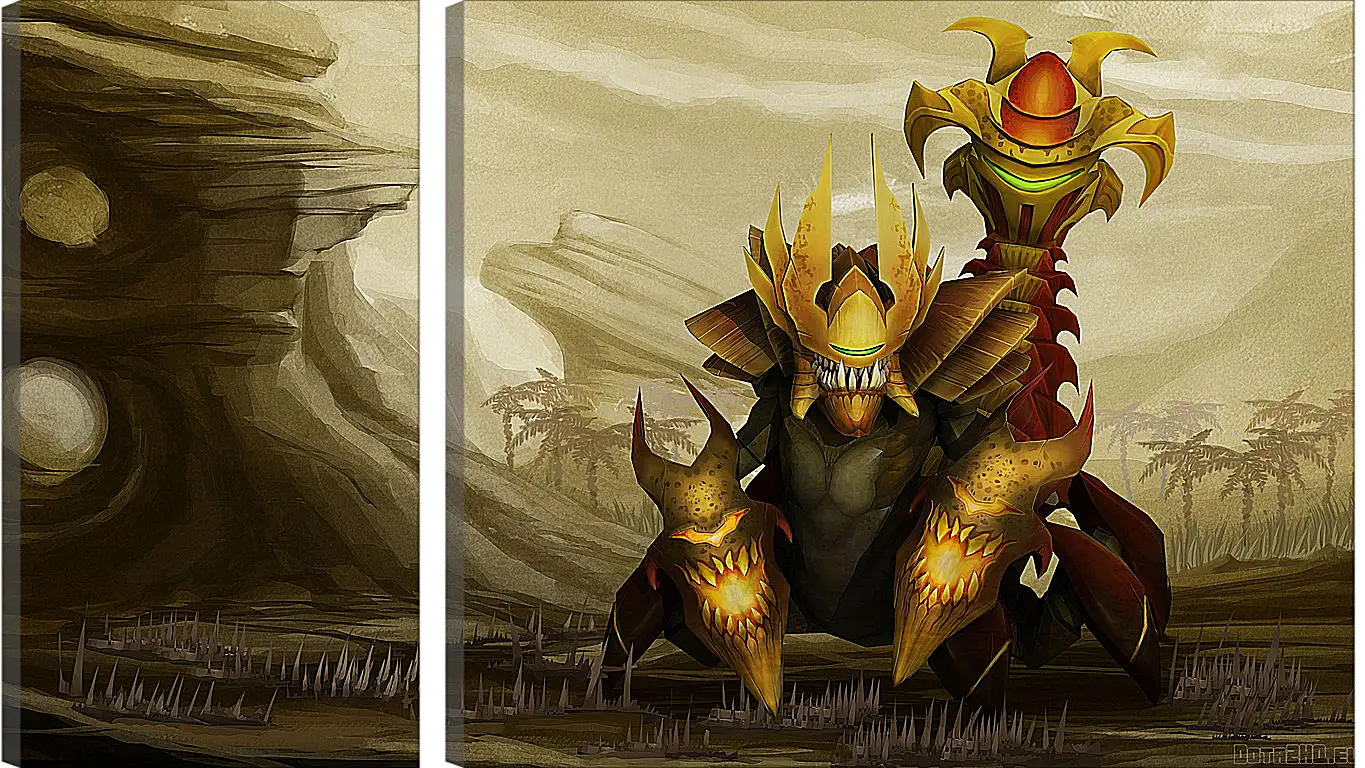 Модульная картина - sand king, dota 2, art
