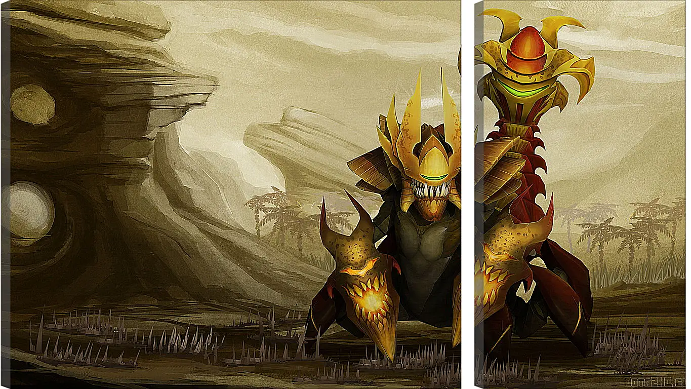 Модульная картина - sand king, dota 2, art
