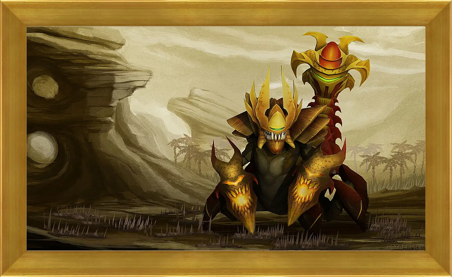 Картина в раме - sand king, dota 2, art
