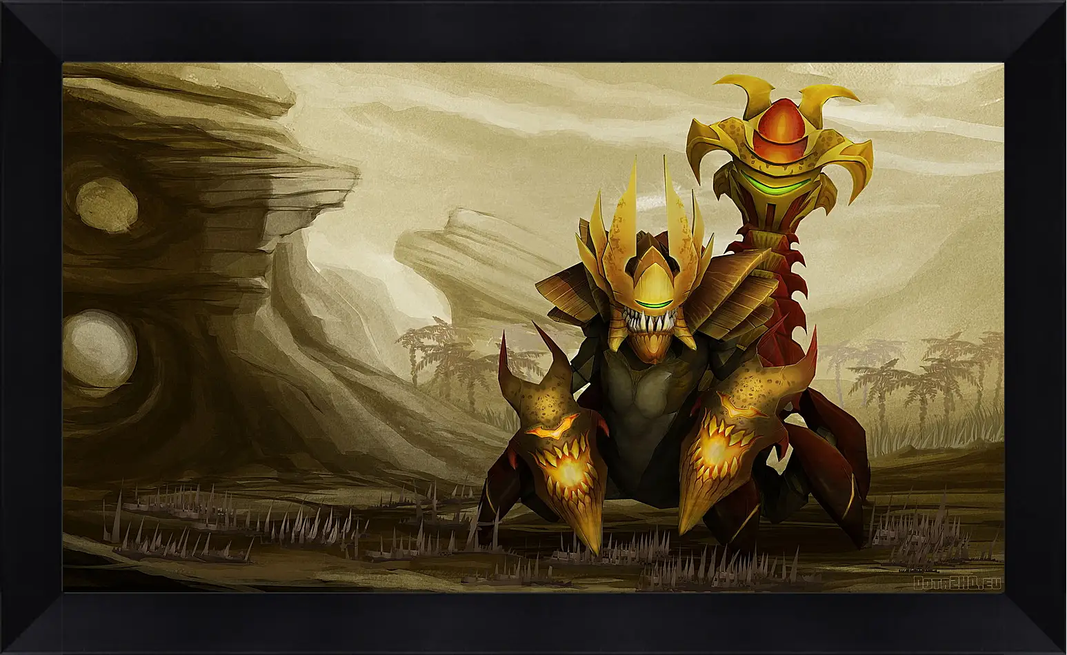 Картина в раме - sand king, dota 2, art
