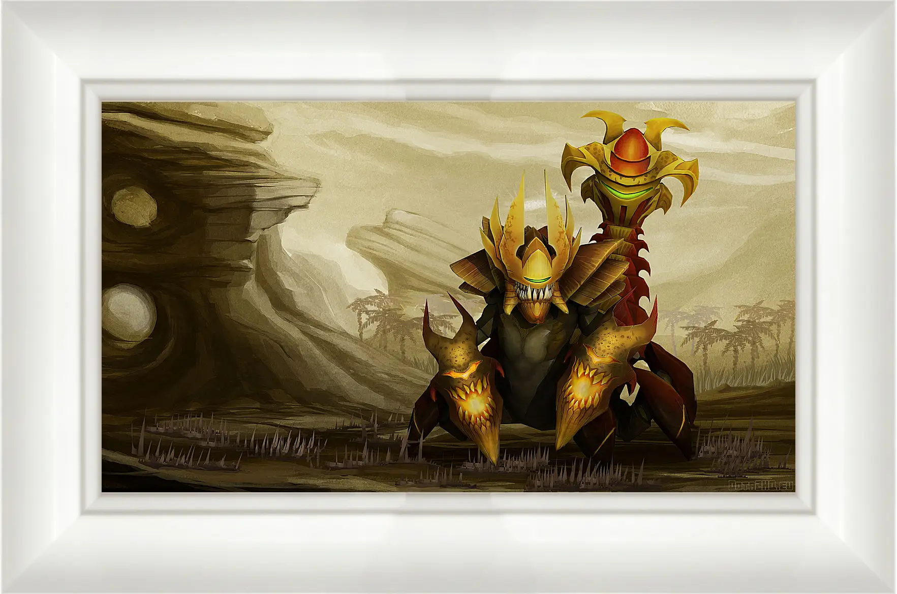 Картина в раме - sand king, dota 2, art
