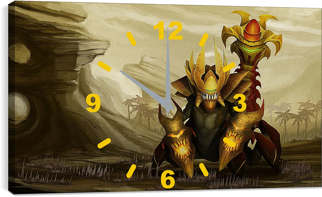 Часы картина - sand king, dota 2, art
