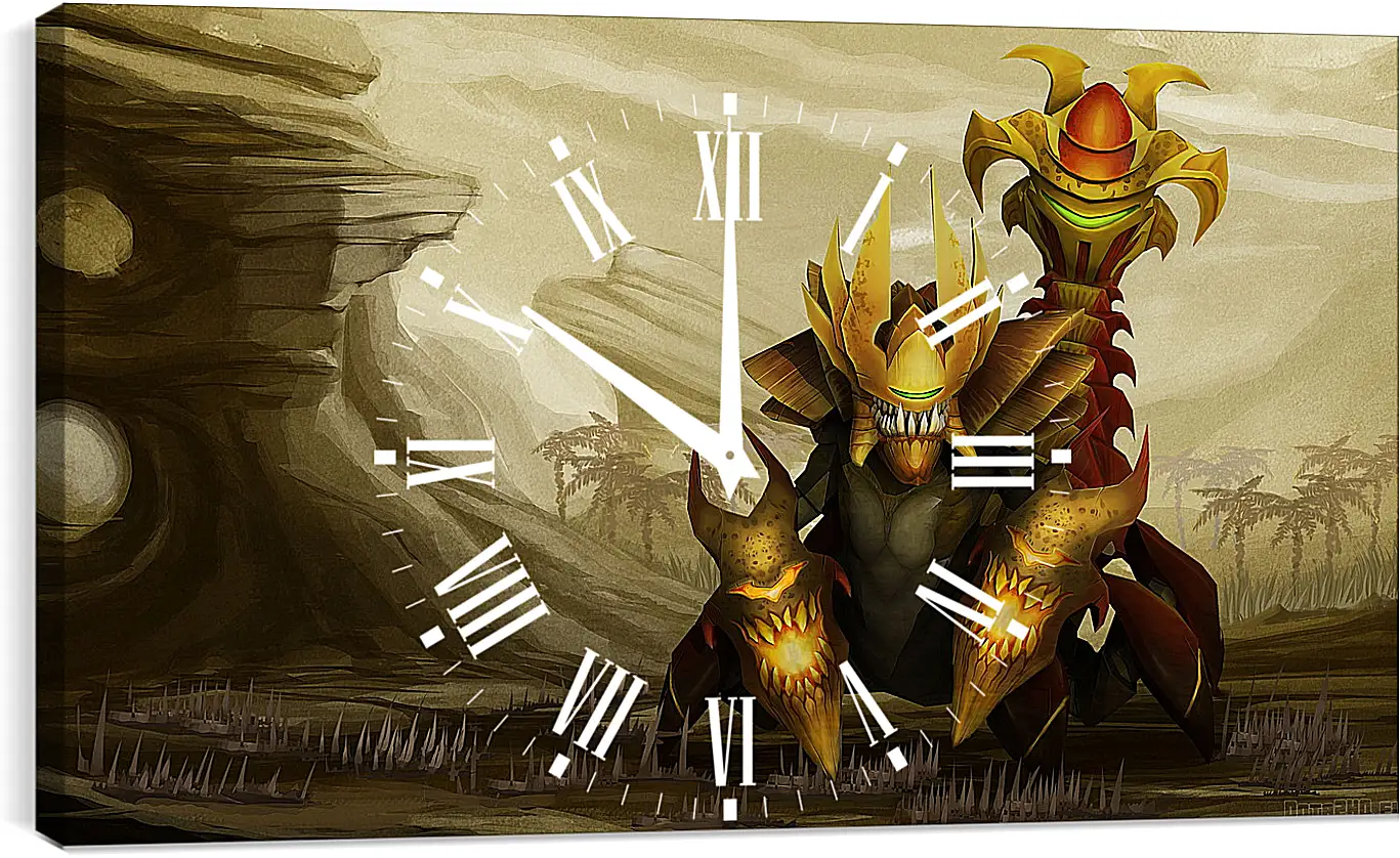 Часы картина - sand king, dota 2, art
