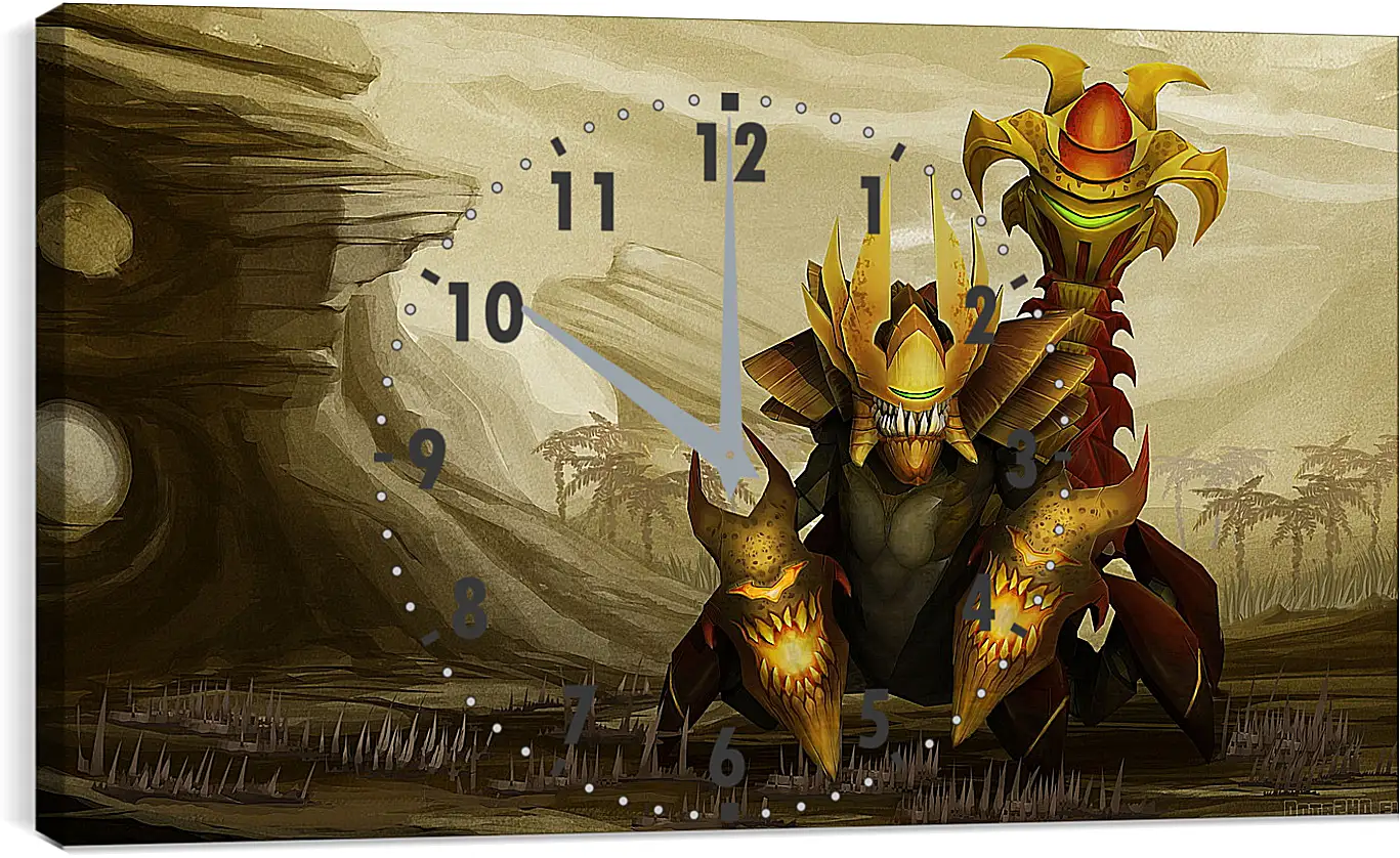 Часы картина - sand king, dota 2, art
