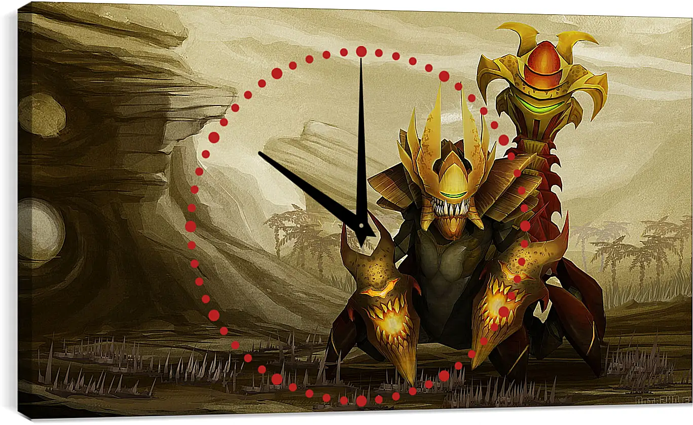 Часы картина - sand king, dota 2, art
