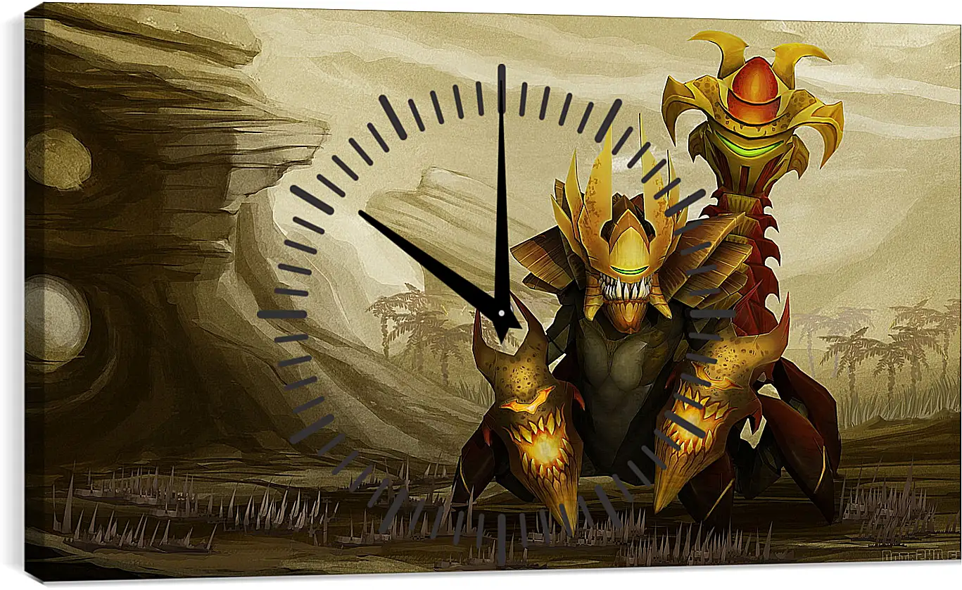 Часы картина - sand king, dota 2, art
