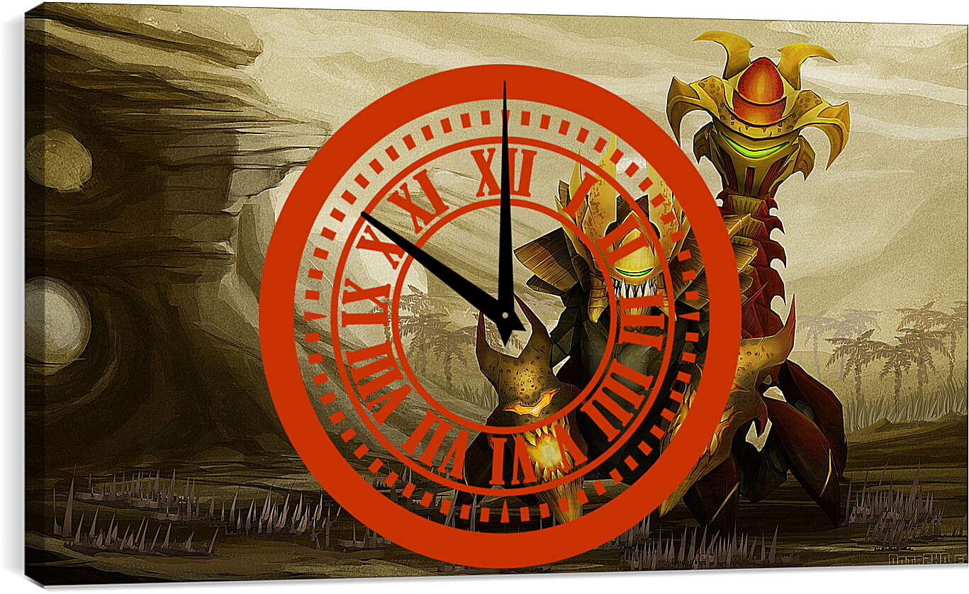 Часы картина - sand king, dota 2, art
