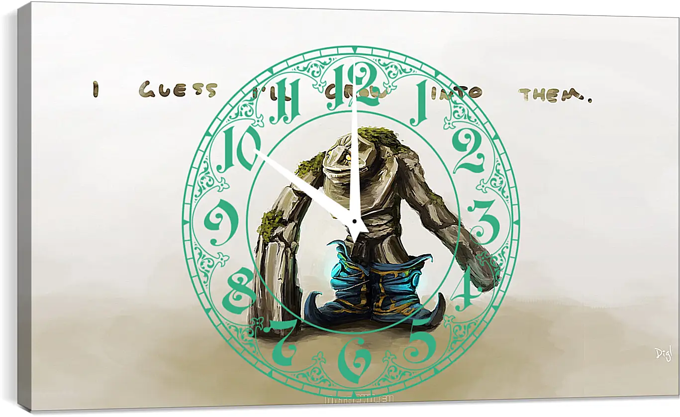 Часы картина - tiny, dota 2, art
