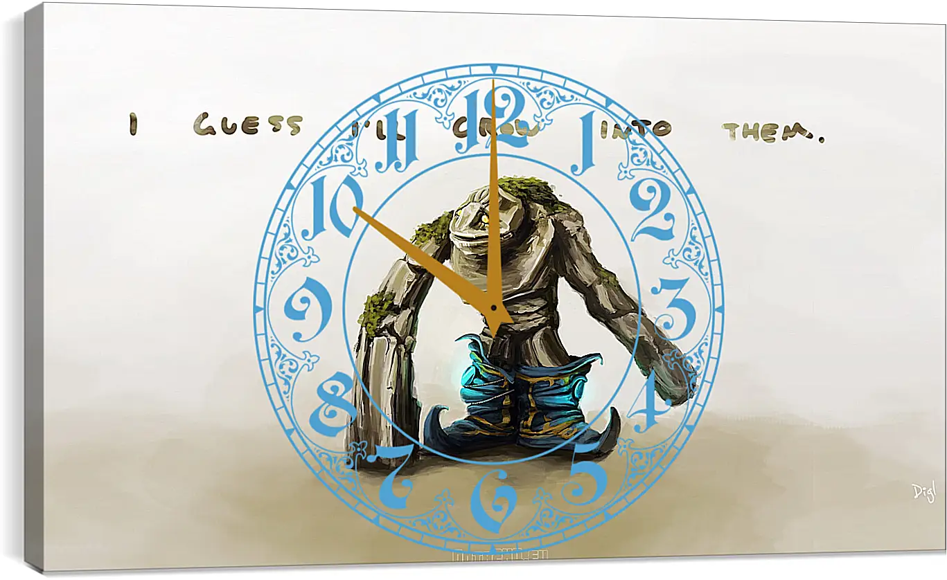 Часы картина - tiny, dota 2, art
