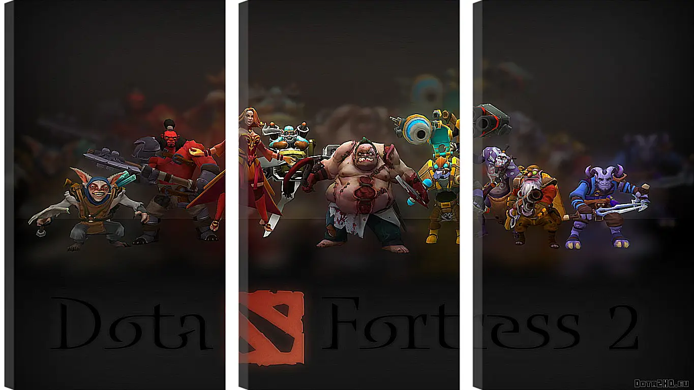 Модульная картина - dota fortress 2, dota 2, art
