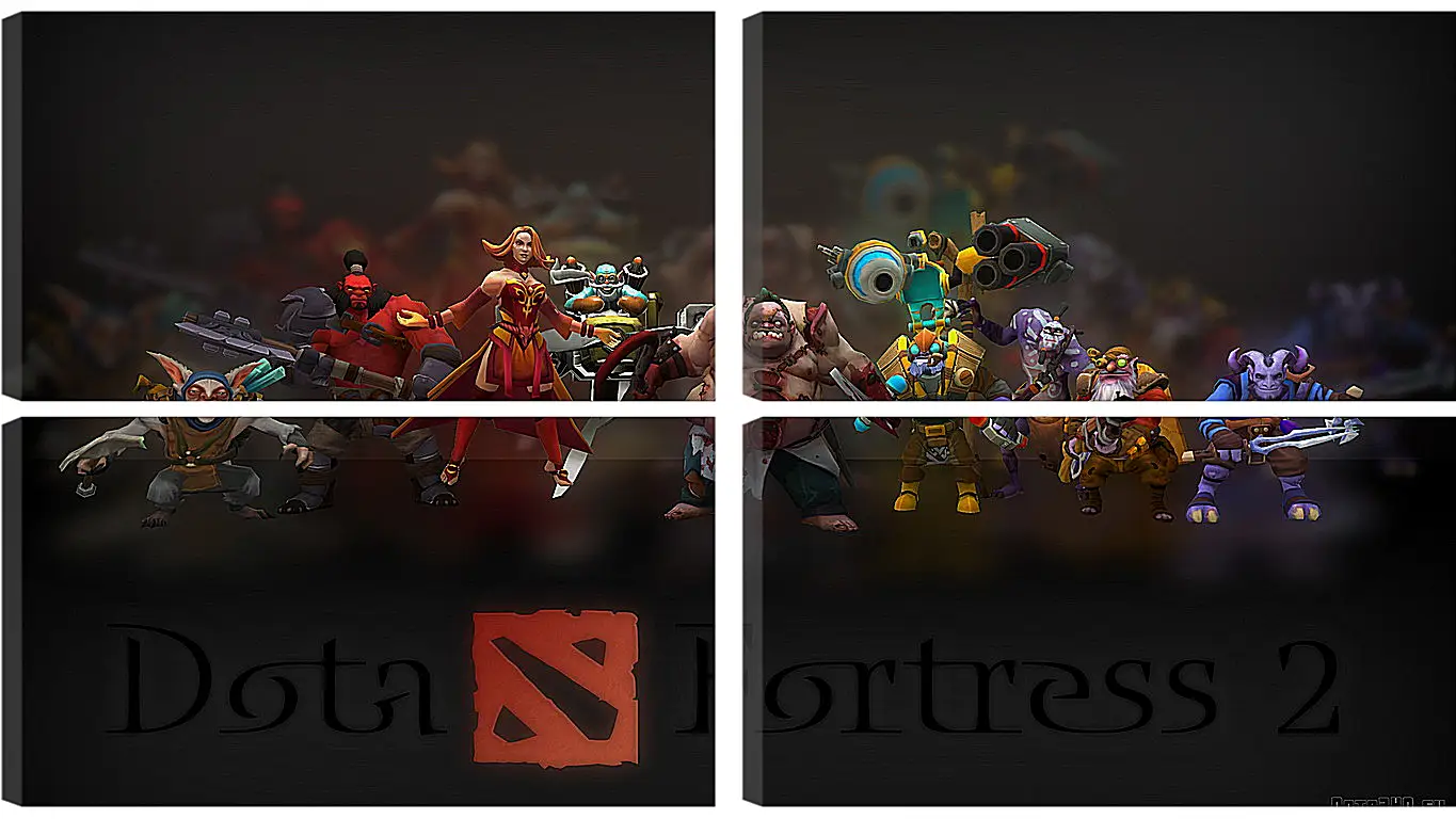 Модульная картина - dota fortress 2, dota 2, art
