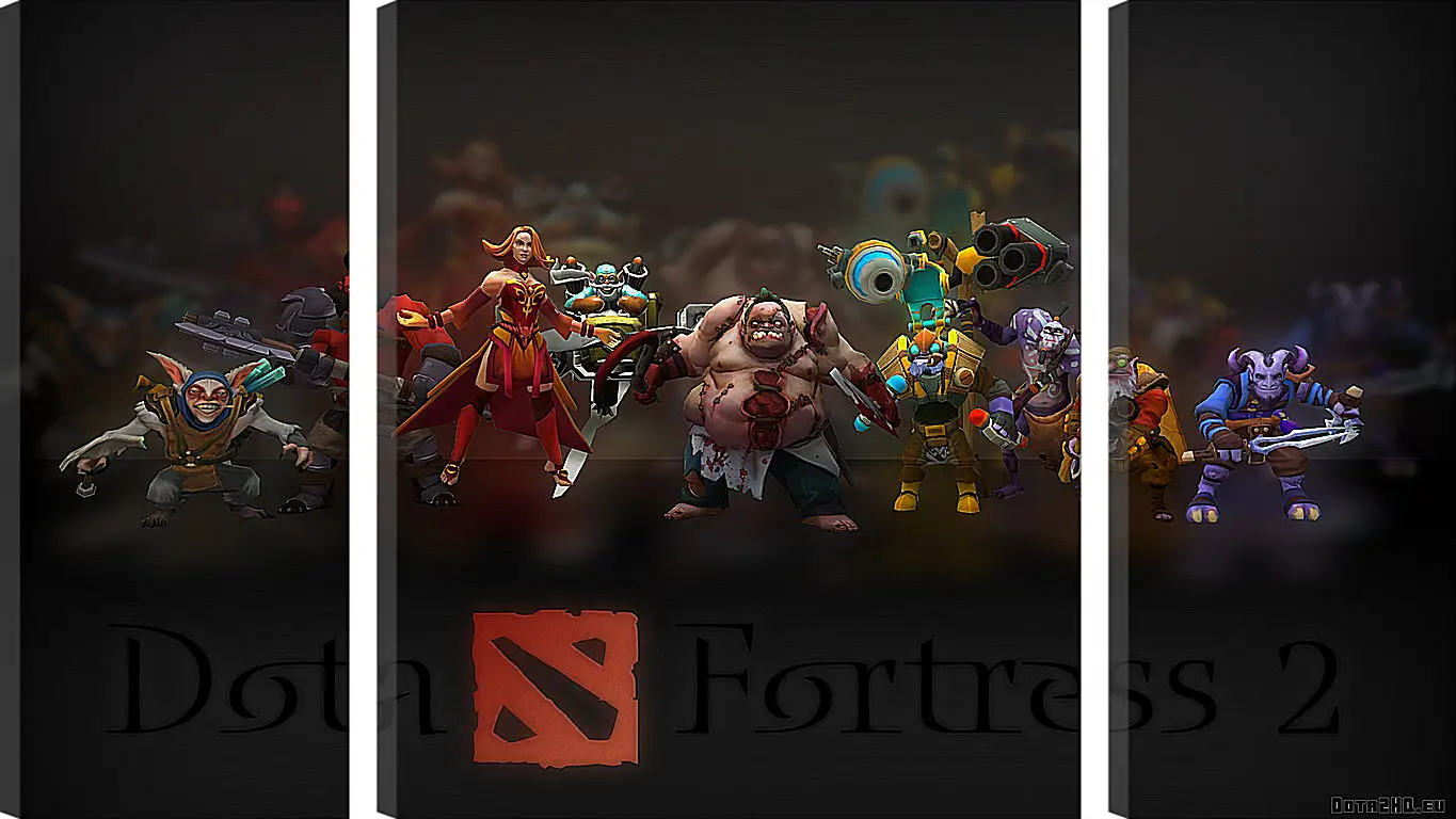 Модульная картина - dota fortress 2, dota 2, art
