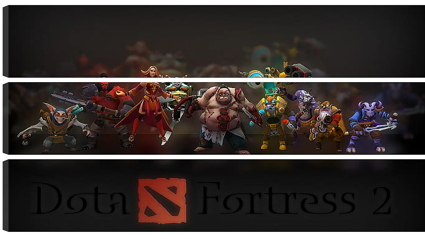 Модульная картина - dota fortress 2, dota 2, art
