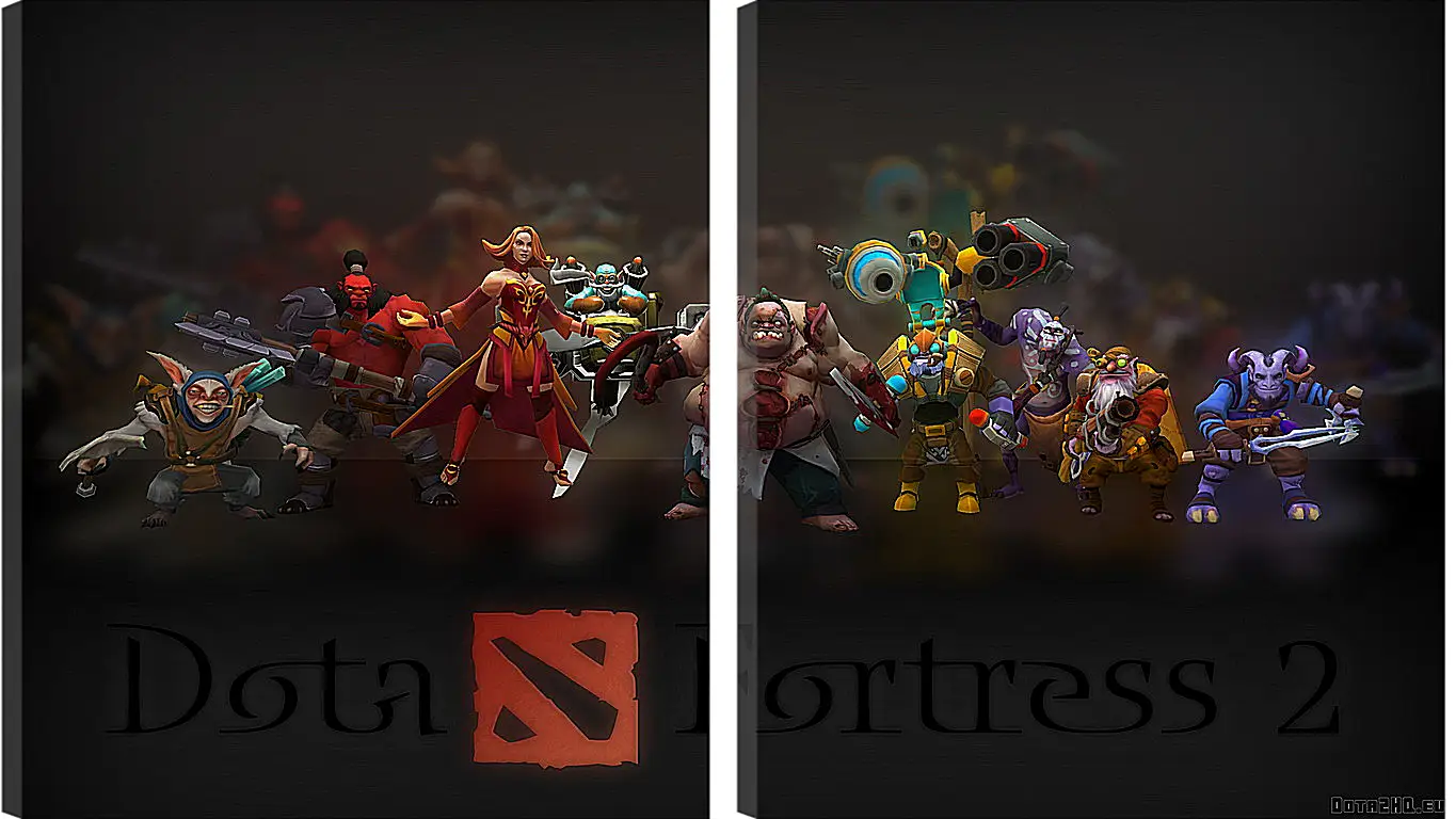 Модульная картина - dota fortress 2, dota 2, art
