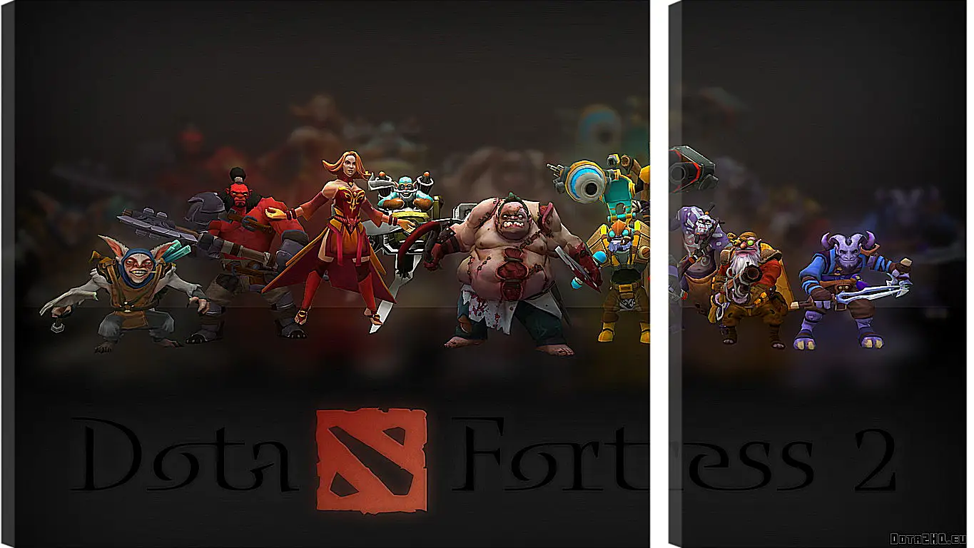 Модульная картина - dota fortress 2, dota 2, art
