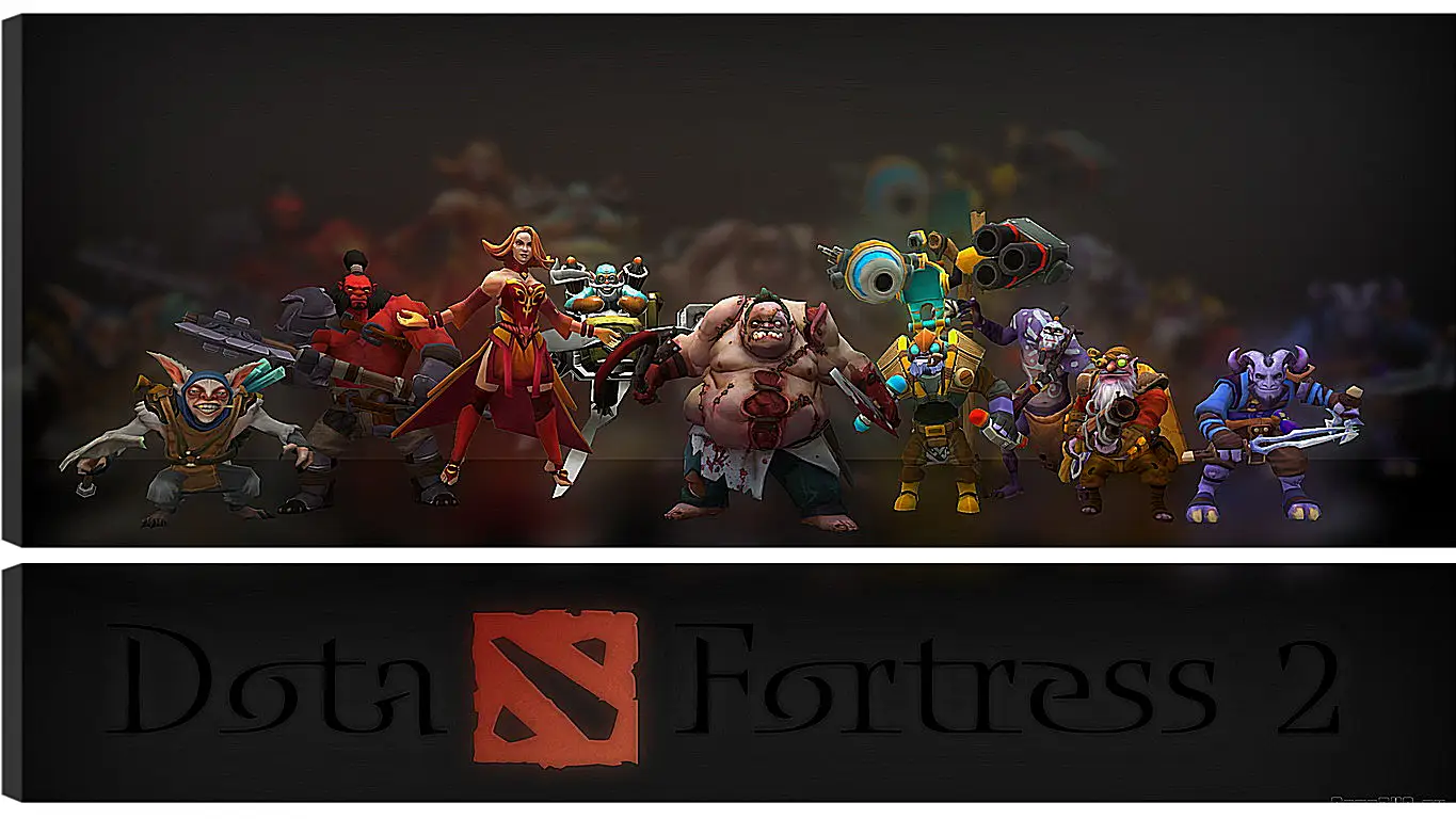 Модульная картина - dota fortress 2, dota 2, art
