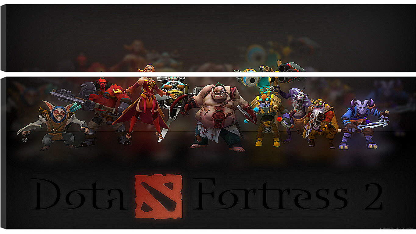 Модульная картина - dota fortress 2, dota 2, art
