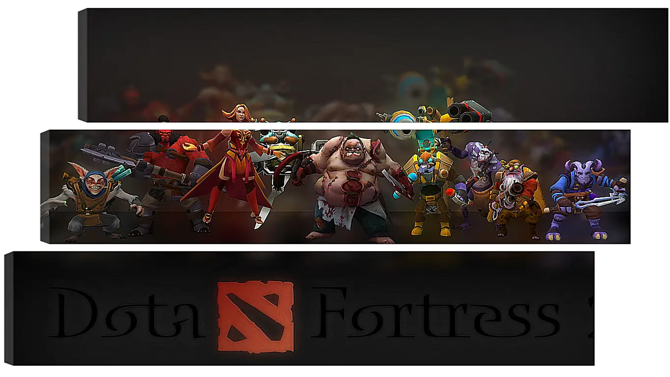 Модульная картина - dota fortress 2, dota 2, art
