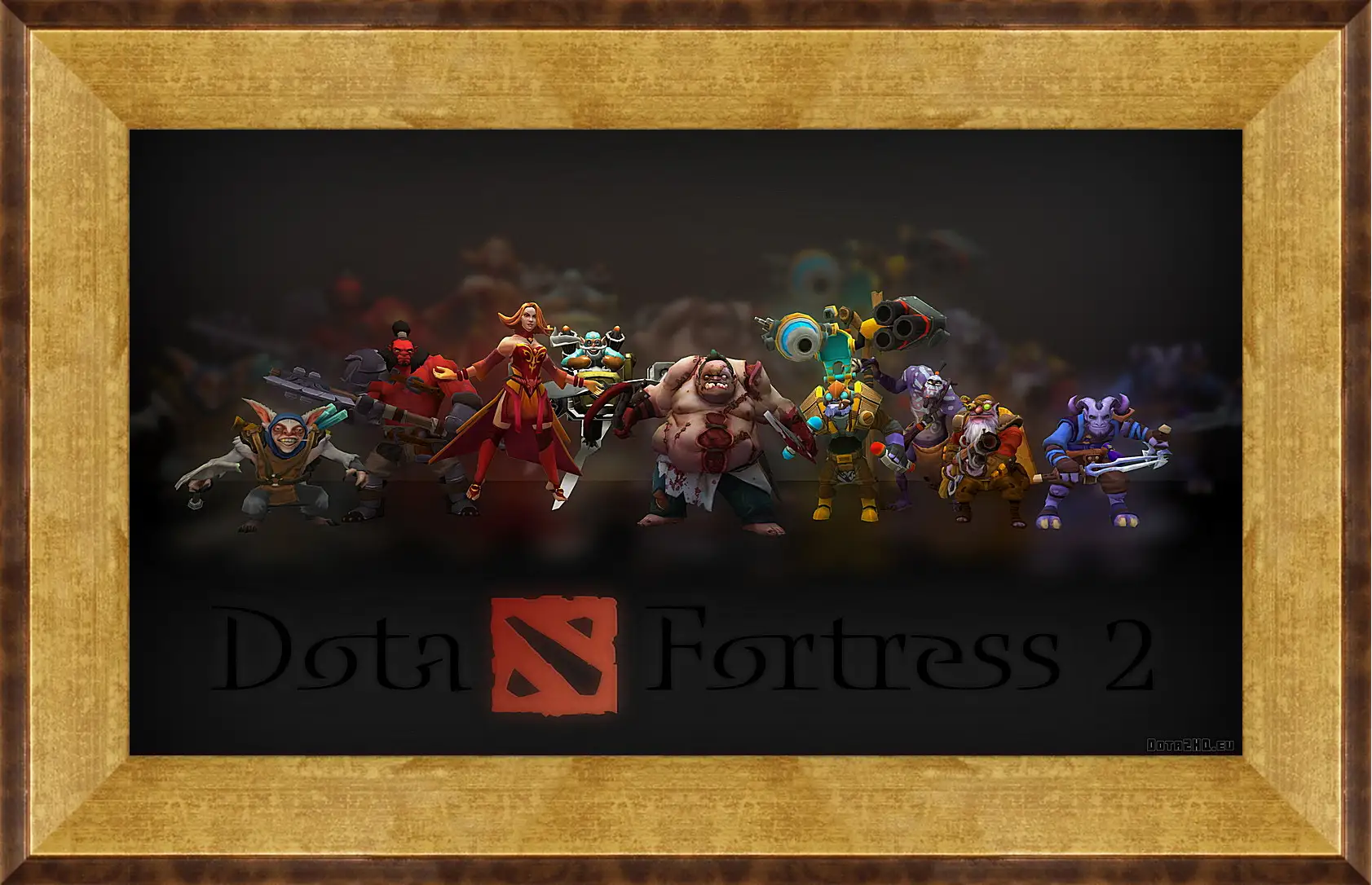 Картина в раме - dota fortress 2, dota 2, art
