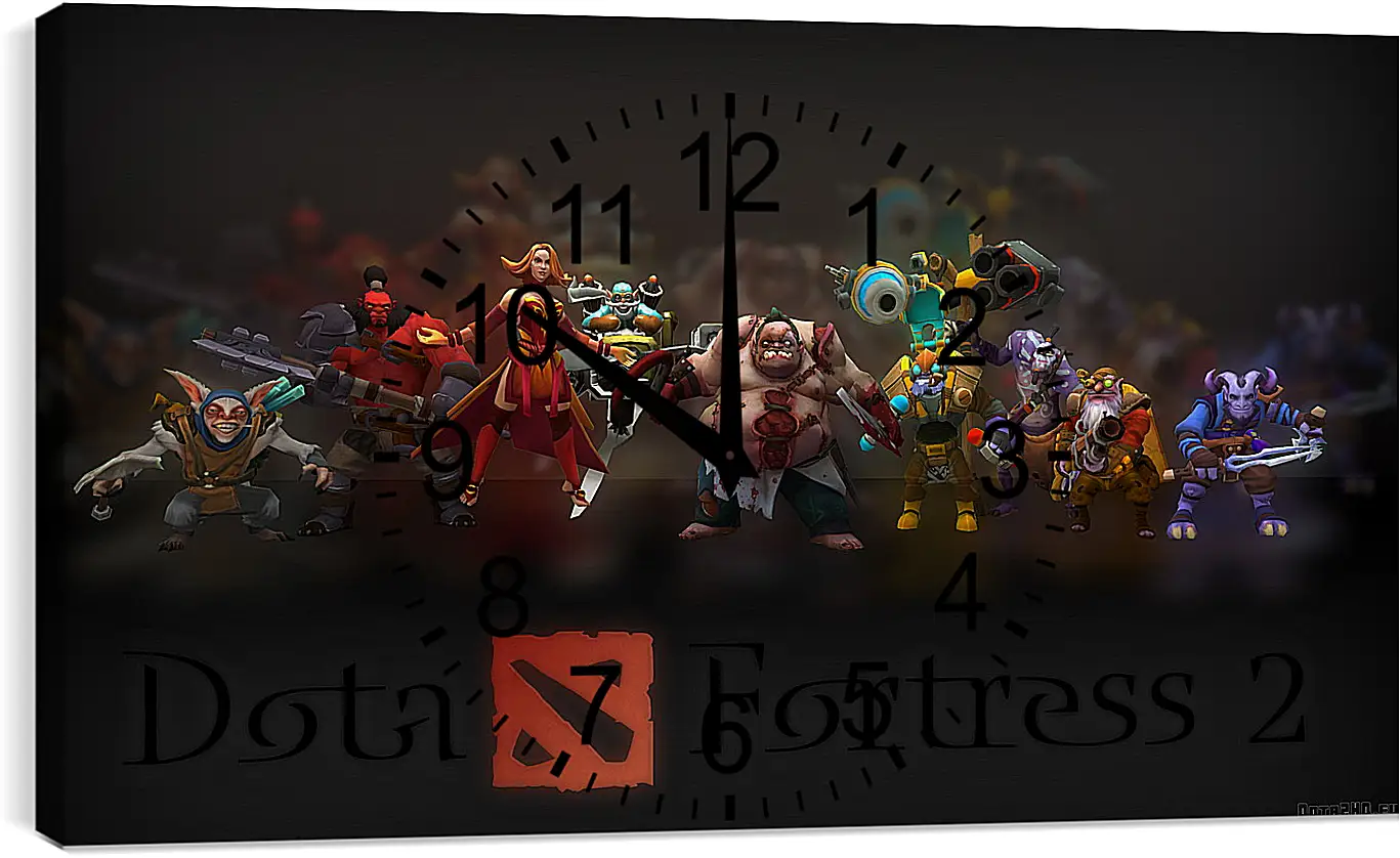 Часы картина - dota fortress 2, dota 2, art
