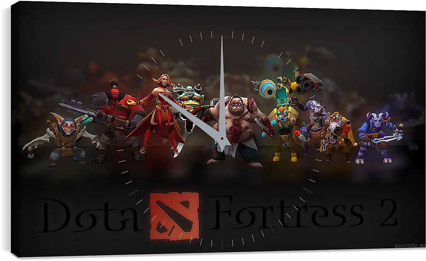 Часы картина - dota fortress 2, dota 2, art
