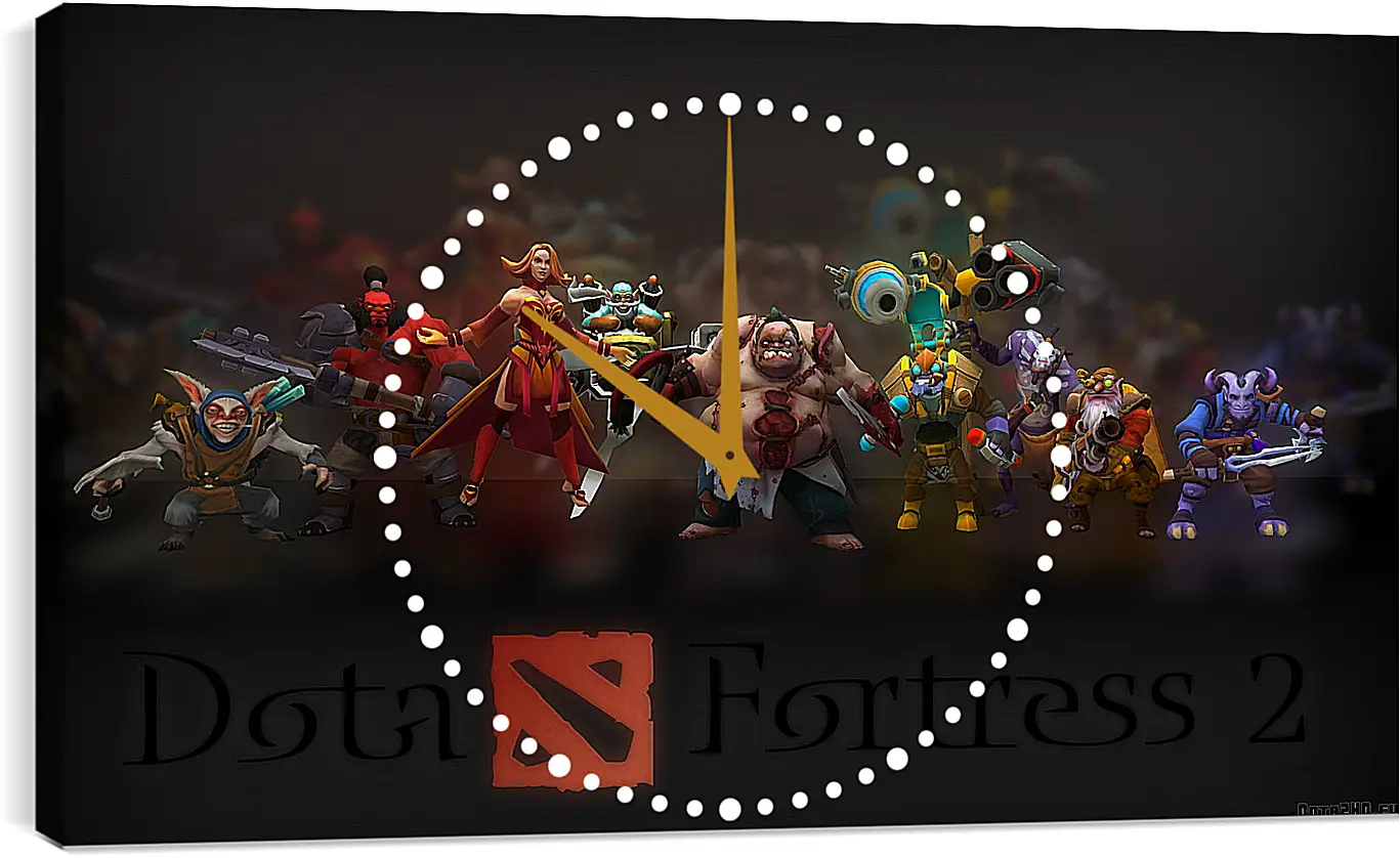 Часы картина - dota fortress 2, dota 2, art
