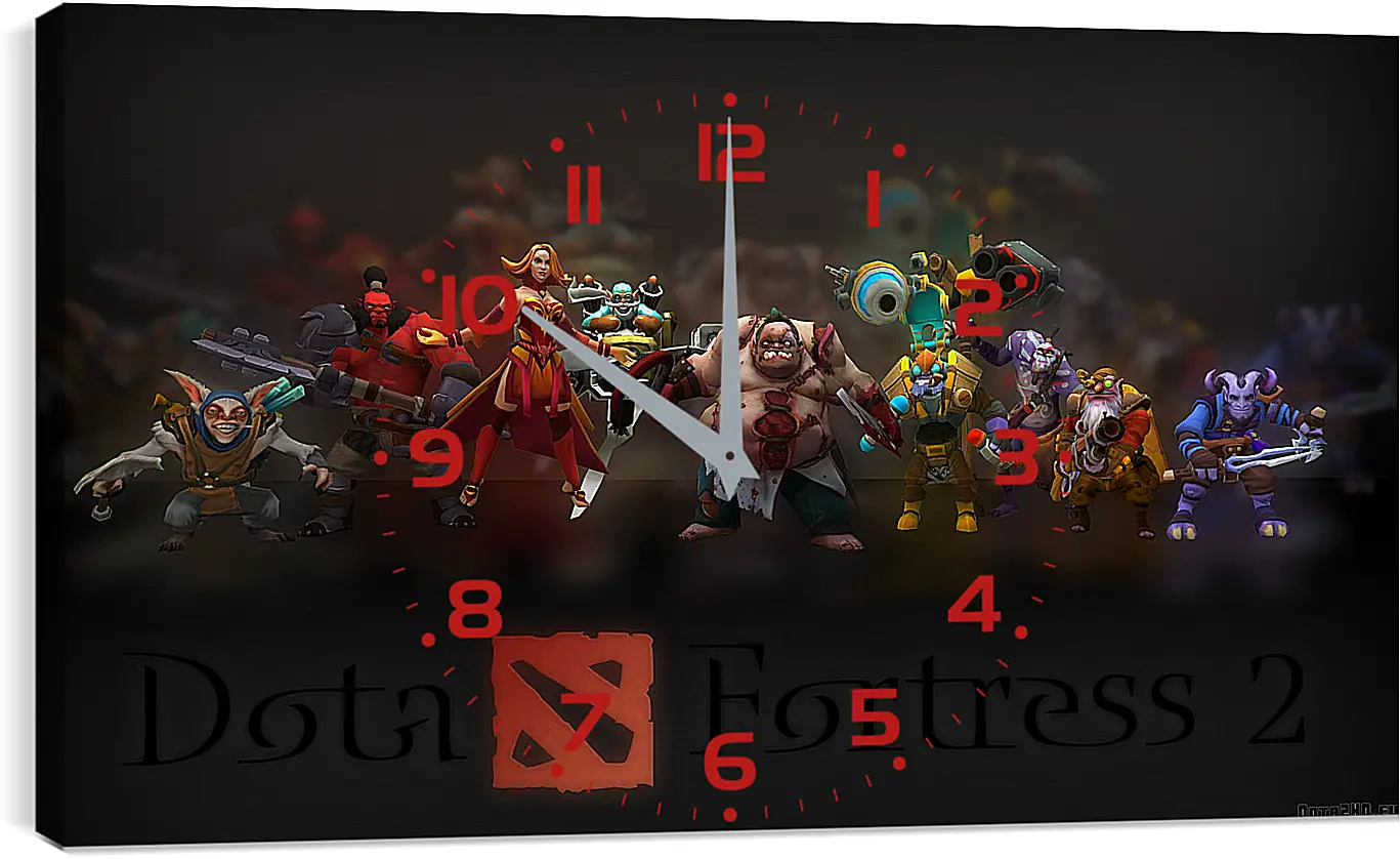 Часы картина - dota fortress 2, dota 2, art

