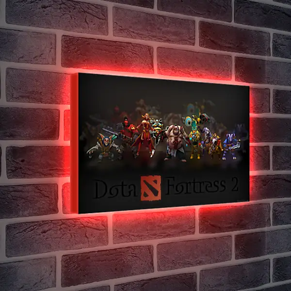 Лайтбокс световая панель - dota fortress 2, dota 2, art
