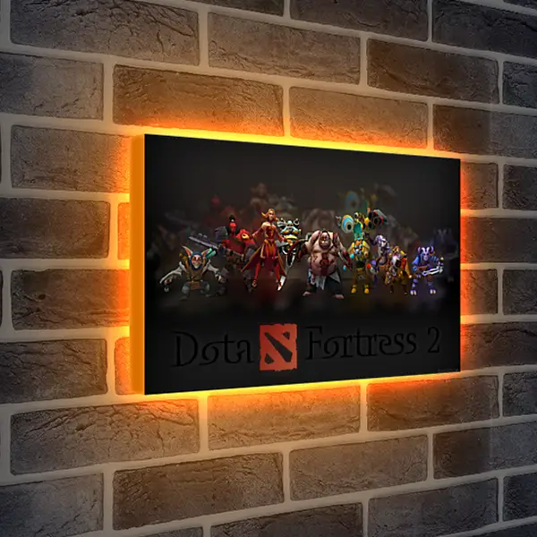 Лайтбокс световая панель - dota fortress 2, dota 2, art
