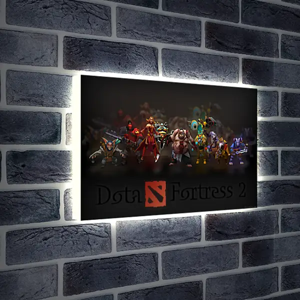 Лайтбокс световая панель - dota fortress 2, dota 2, art
