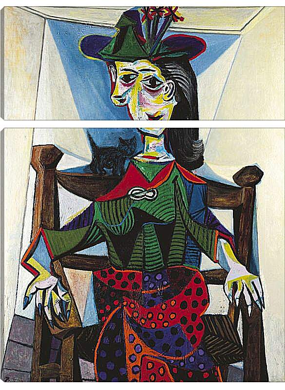 Модульная картина - Дора Маар с кошкой. Пабло Пикассо
