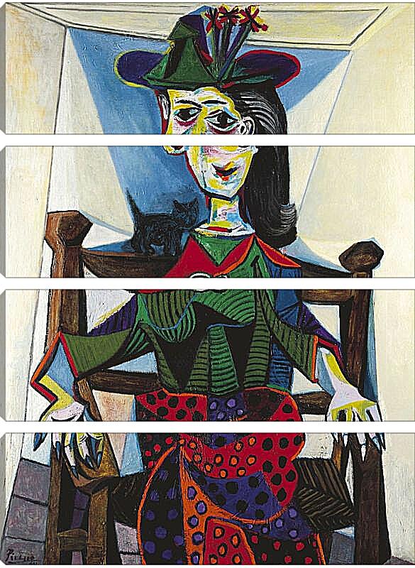 Модульная картина - Дора Маар с кошкой. Пабло Пикассо
