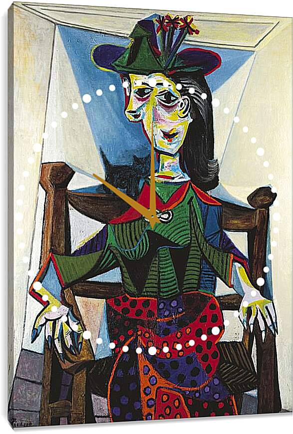 Часы картина - Дора Маар с кошкой. Пабло Пикассо
