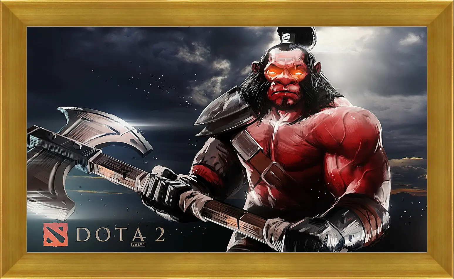 Картина в раме - axe, dota 2, art
