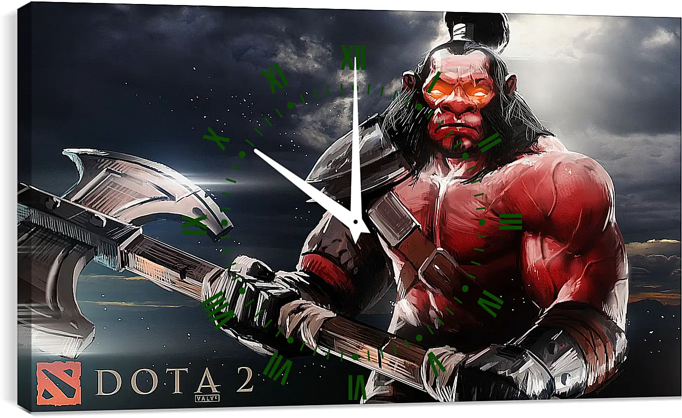 Часы картина - axe, dota 2, art
