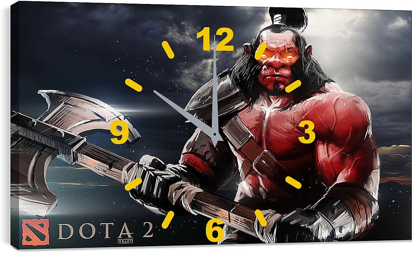 Часы картина - axe, dota 2, art
