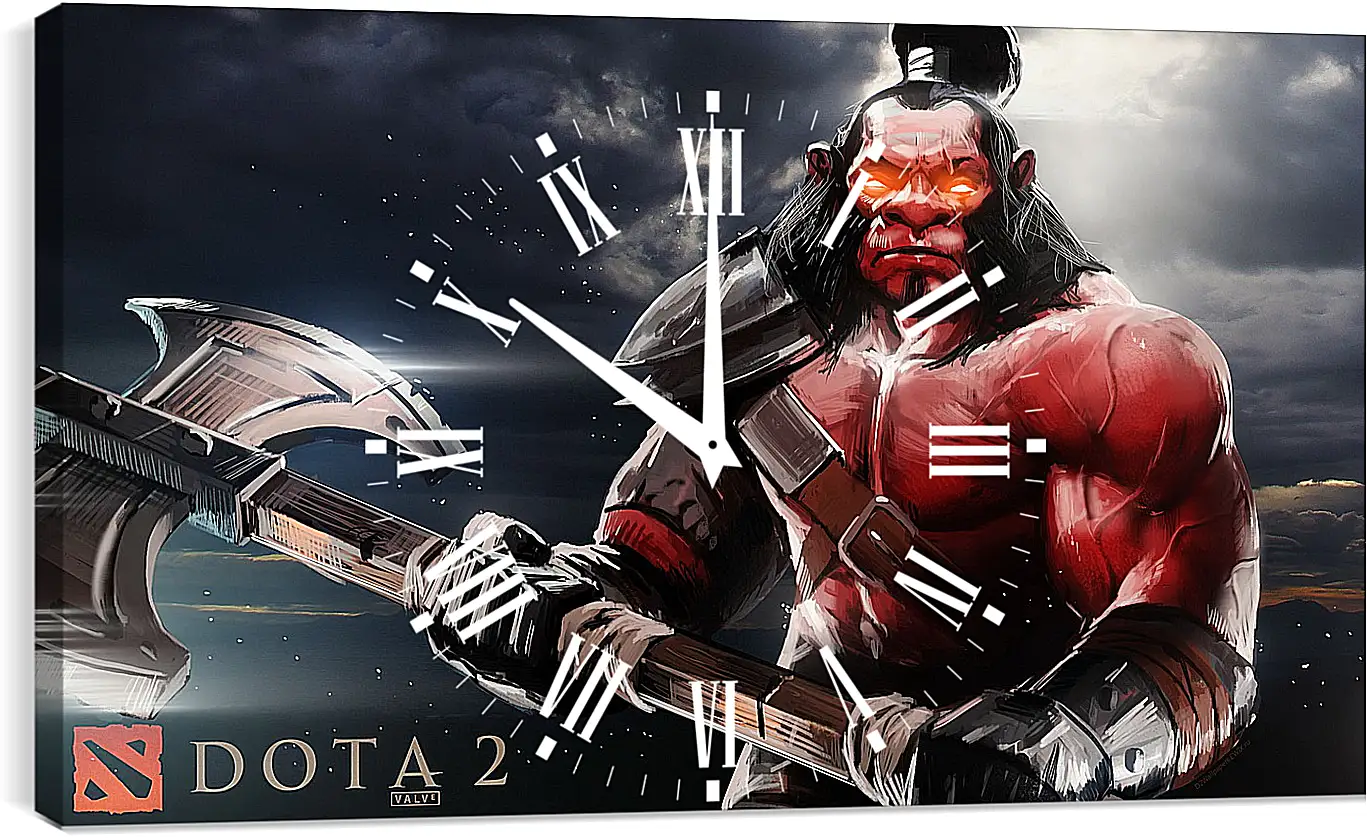 Часы картина - axe, dota 2, art
