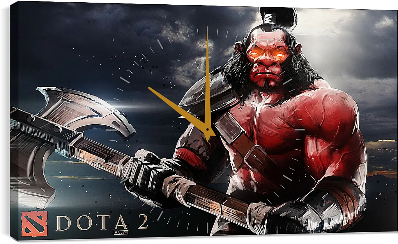 Часы картина - axe, dota 2, art
